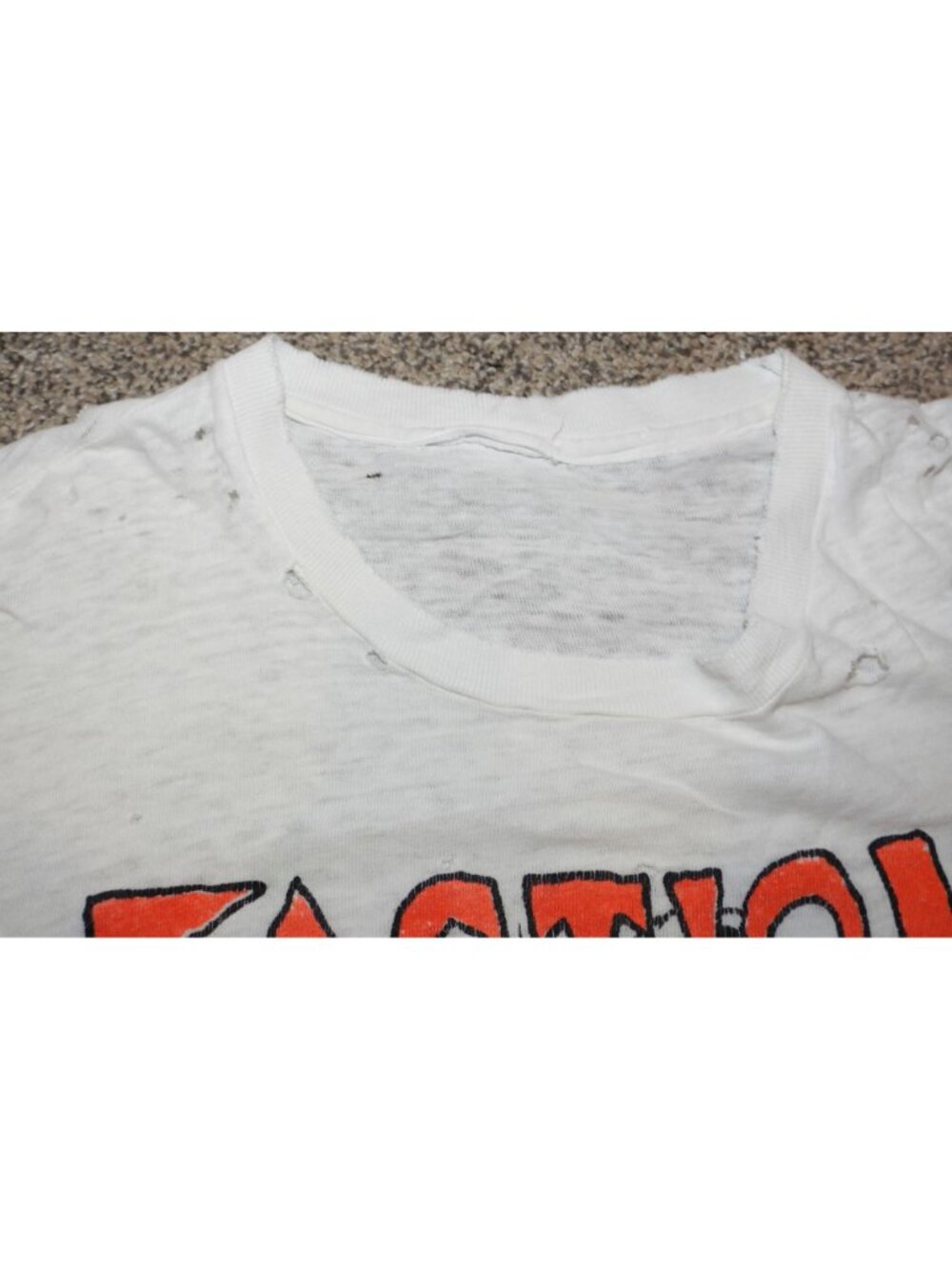Vintage 1985 Faction Punk Rock Music Tour Single Stitch T-Shirt Medium Thrashed - Picture 3 of 7